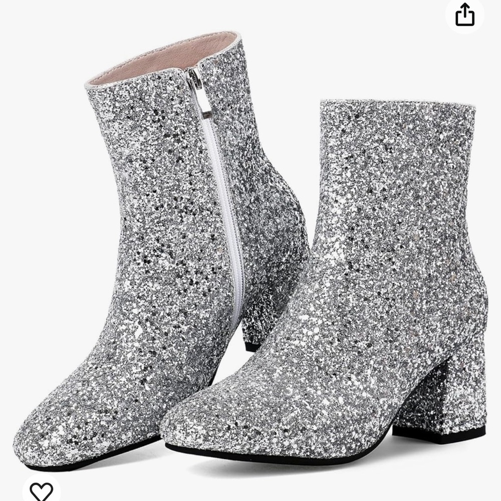 Glitter sequin boots